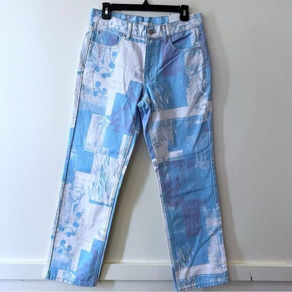 BDG Cowgirl Jeans Renaissance Print Straight Relaxed Size 28 NWT - Picture 3 of 12